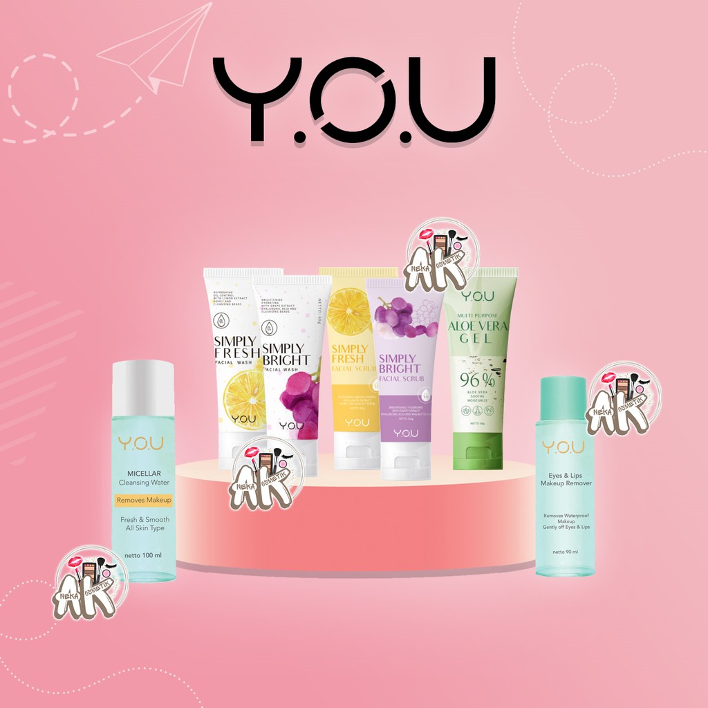 Y.O.U YOU SIMPLY FRESH FACIAL WASH SCRUB ALOE VERA BRIGHT ORANGE ANGGUR