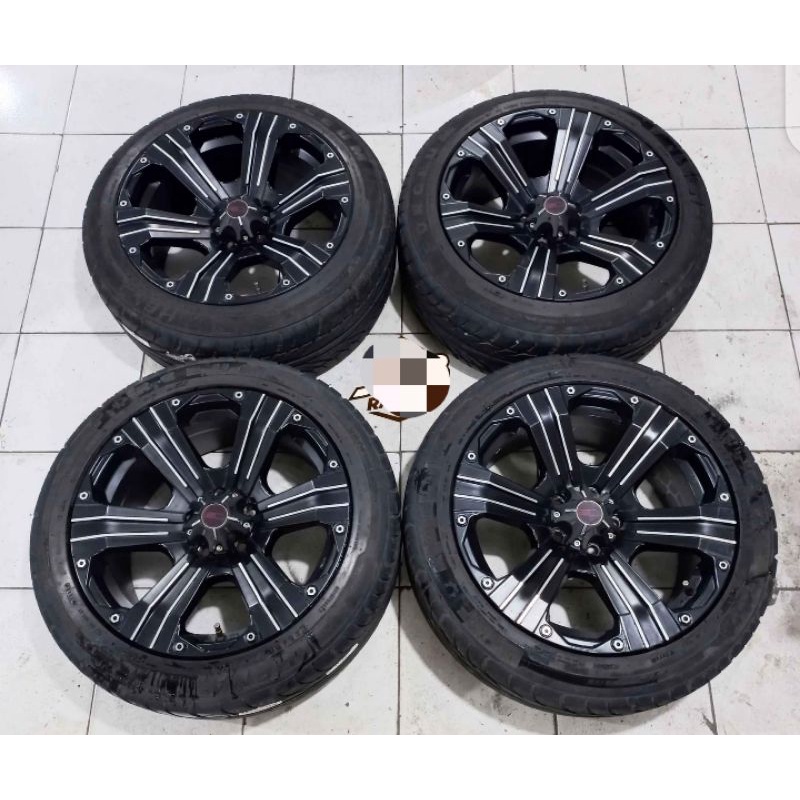 Velg Variasi Pelek Mobil Second Yawosi (HSR) Ring 18x9 Pcd 5x114,3 + Ban 225 50 r18 Buat Inova Terio