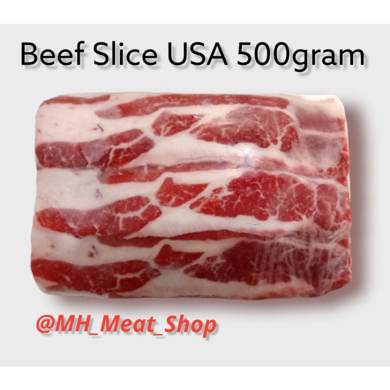 Daging sapi slice US / beef slice us / lowfat / tanpa lemak / yoshinoya / teriyaki / enokiroll/ 500g