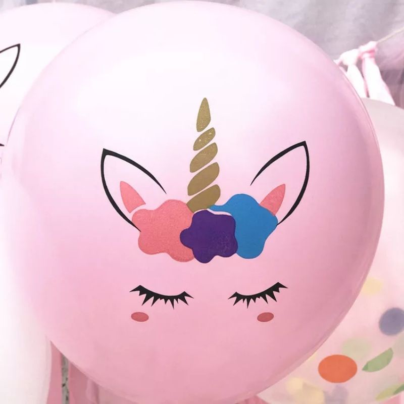 balon pure latex asli unicorn motif lilte pony