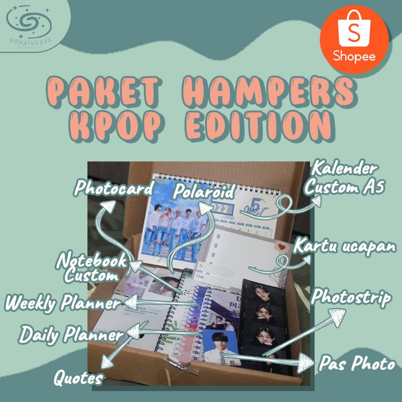 

K-Pop Hampers Gift/Birthday Gift/Paket Hemat BTS/TXT/NCT/EXO/PENTAGON/N.FLYING/TREASURE/BTOB/STRAY KIDS/CIX/AESPA/RED VELVET/TWICE/MAMAMOO/ITZY/SEVENTEEN/ENHYPEN/IVE and others K-Pop artist