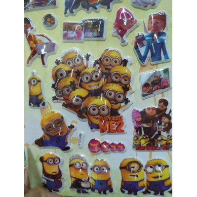 

sticker/stiker karakter timbul tebal hello kitty/minion/dora/mickey