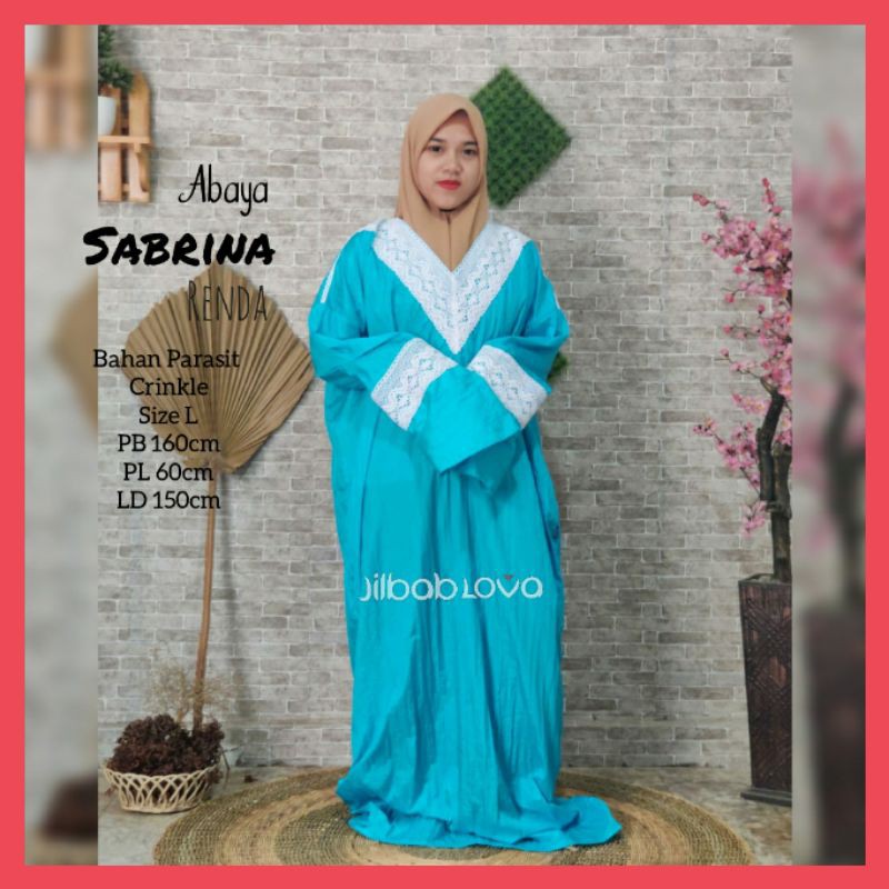 Mukena Mukenah Telekung Rukuh Abaya travelling tanpa Tutup Kepala Parasit Parasut Sabrina Size L jok