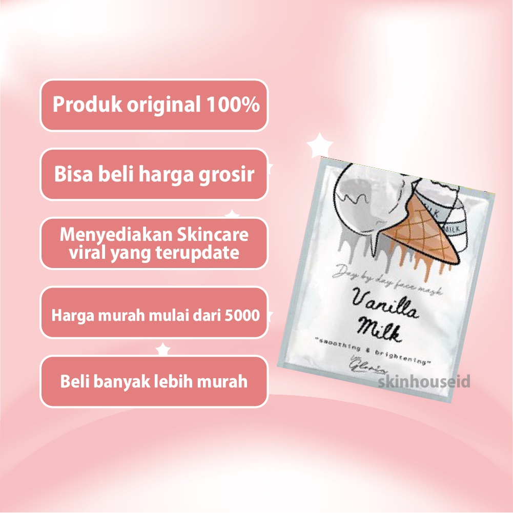 Skinhouseid Lea Gloria Masker Wajah Organik 10GR Perawatan Kecantikan Murah Berkualitas BPOM