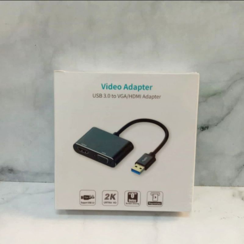 USB 3.0 TO HDMI AND VGA DISPLAY ADAPTER/CONVERTER USB 3.0 HDMI+VGA 2K