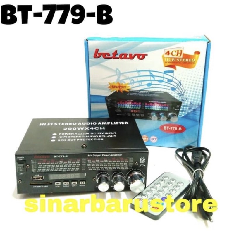 Power Amplifier Digital AC-DC "Betavo" BT-779B Bluetooth