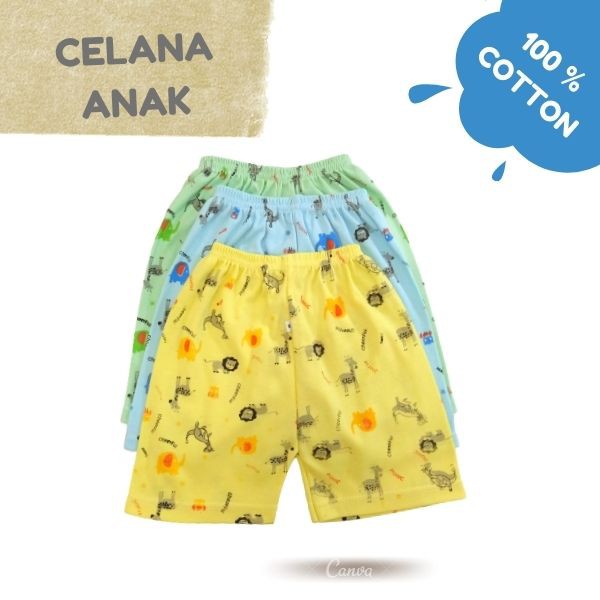 [ 3pcs ] Celana Pendek Jumbo Size M, L, XL warna