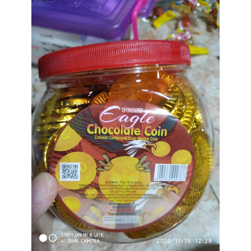 

Coklat koin gold coklat emas Eagle Chocolate coin isi 125pcs