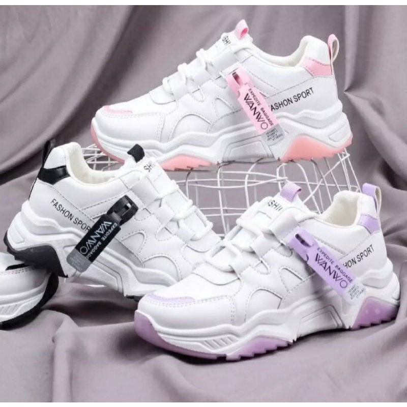 ARV COLLECTION- SEPATU SNEAKERS WANITA WANWO FASHION SPORT TALI