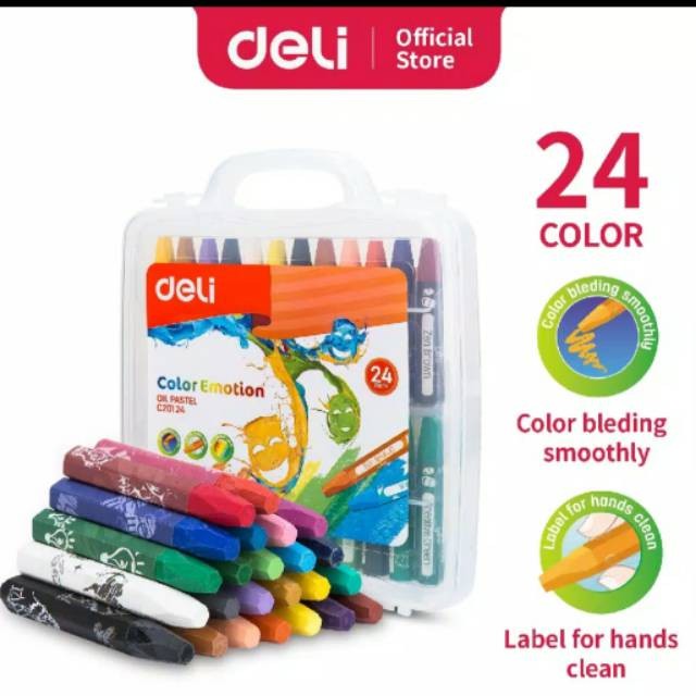 

Oil Pastel Smooth Rich Blending 24C [EC20124] - Crayon warna anak