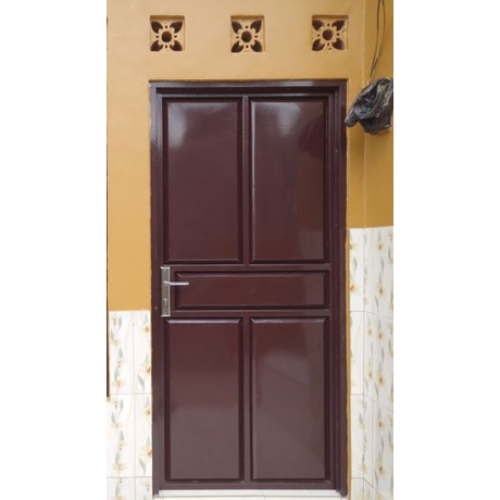 Pintu panel besi modern/pintu rumah besi/pintu besi plat tekuk/pintu minimalis