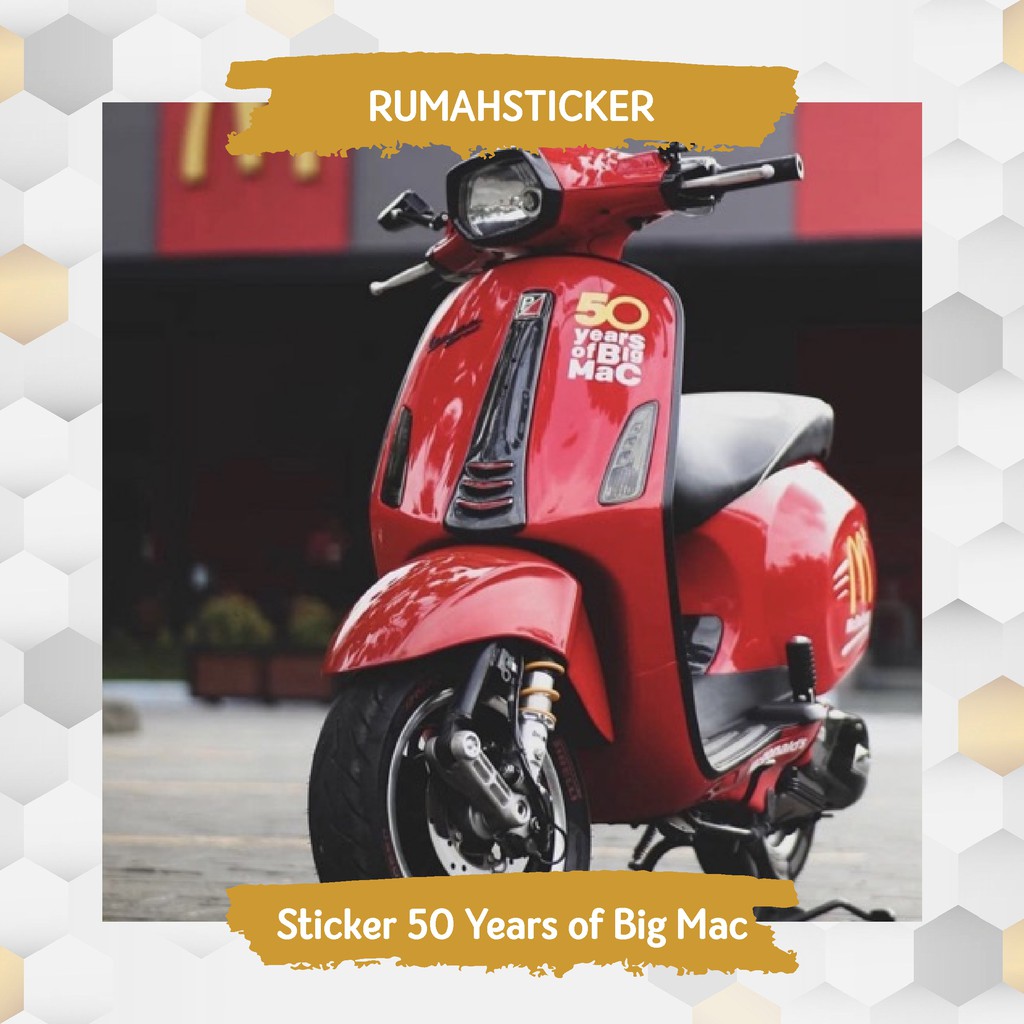 

STICKER STIKER CUTTING 50 YEARS OF BIG MAC