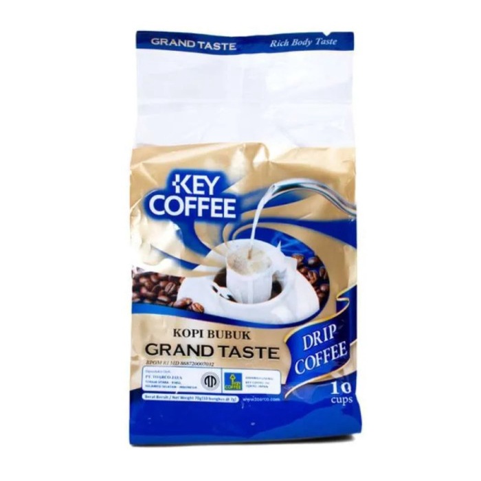 

Toarco/ Key Coffee Drip Grand Taste (10X7Gr) Pcs Kopi Minum Kopi