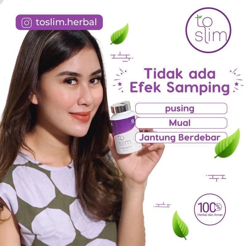 To Slim 100% Original Obat Diet Penurun Berat Badan - Toslim Suplemen Pelangsing Badan Terbaik -To S