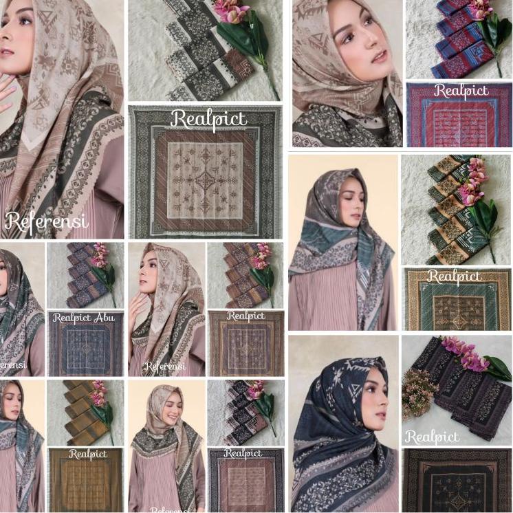()Harga Grosir Kerudung Segiempat Voal Motif Premium Jilbab Voal Motif LasercutTerbaru