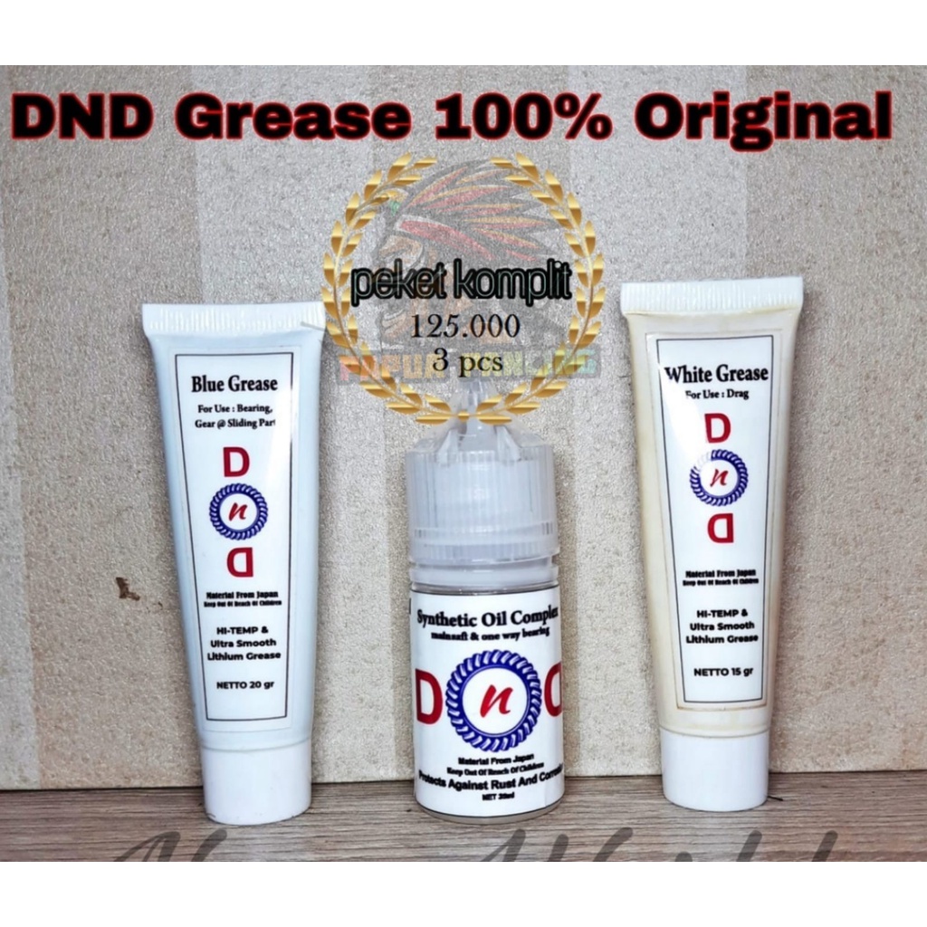 Jual GREASE AND OIL SET DND (Deni Nak Daloeng) MAINTENANCE FOR REEL Shopee Indonesia