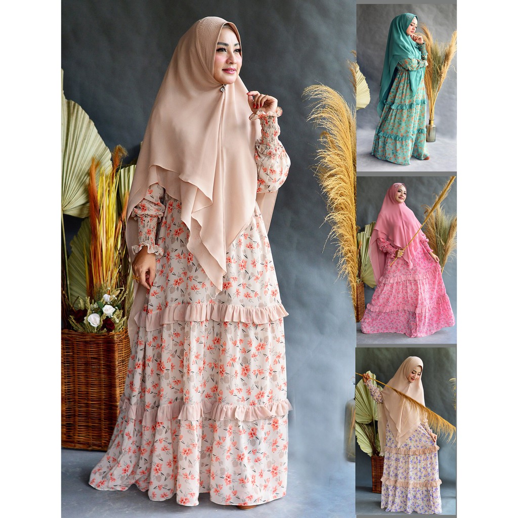 GAMIS MODERN CERUTY HIJAB SYARI COKLAT MUDA