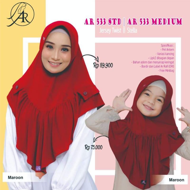 HIJAB ARRAFI AR 533 COUPLE JILBAB INSTANT