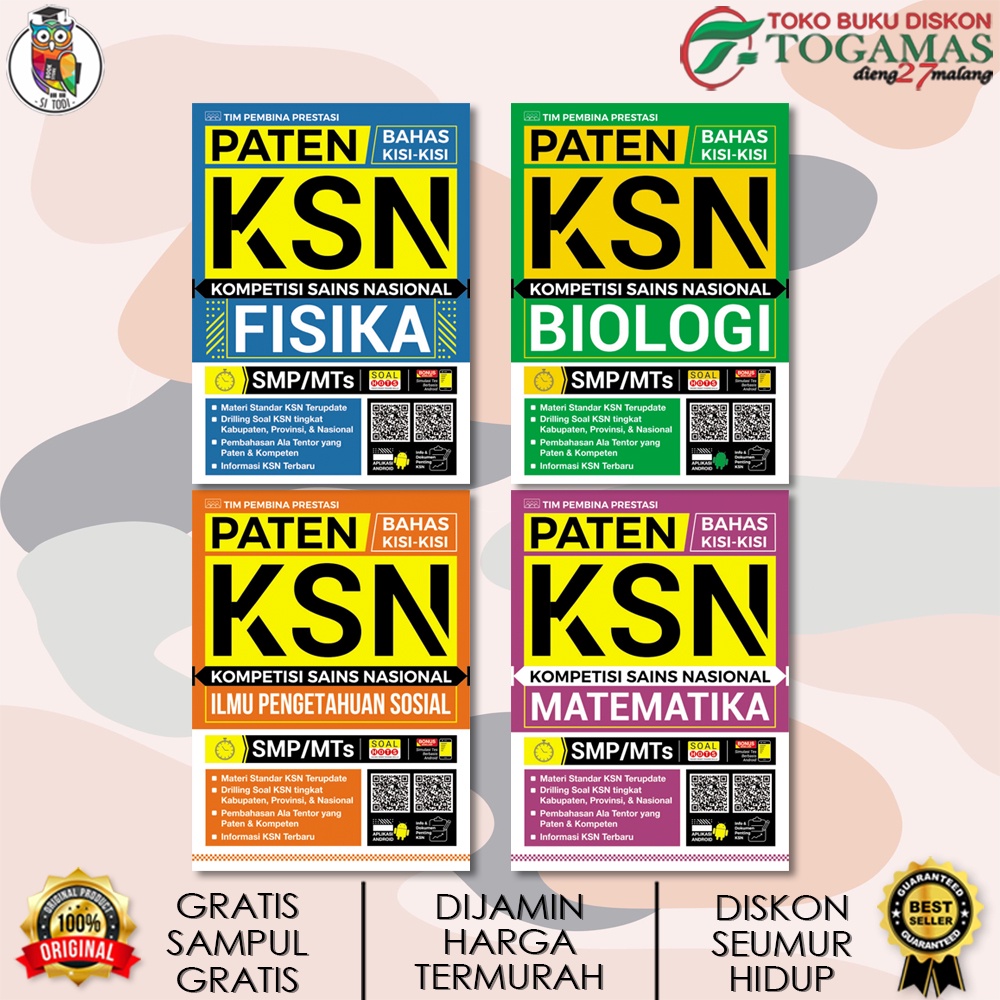 Jual PATEN BAHAS KISI KISI KSN BIOLOGI, FISIKA, IPS, MATEMATIKA SMP/MTS