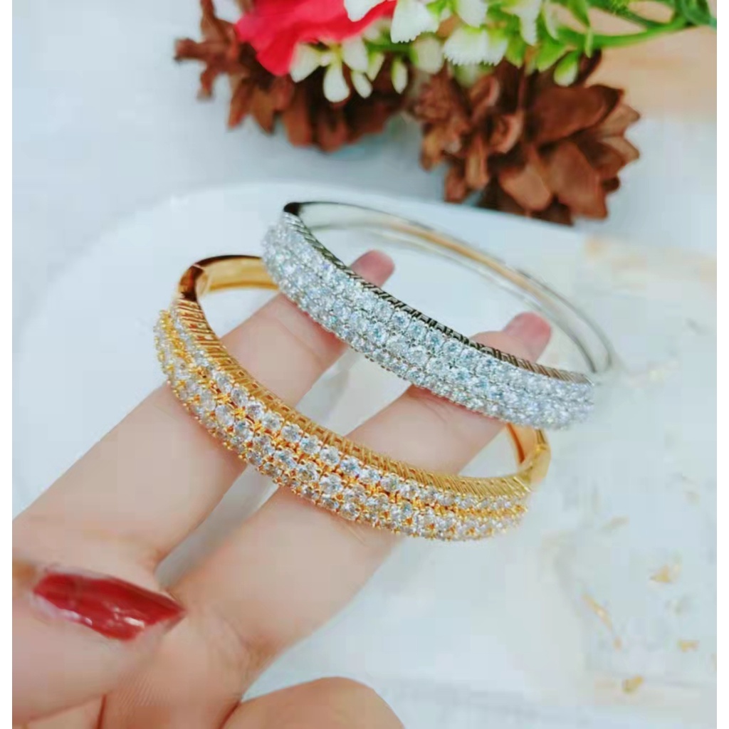 Gelang Xuping Mata Full Lapis Emas Perhiasan Fashion 1248