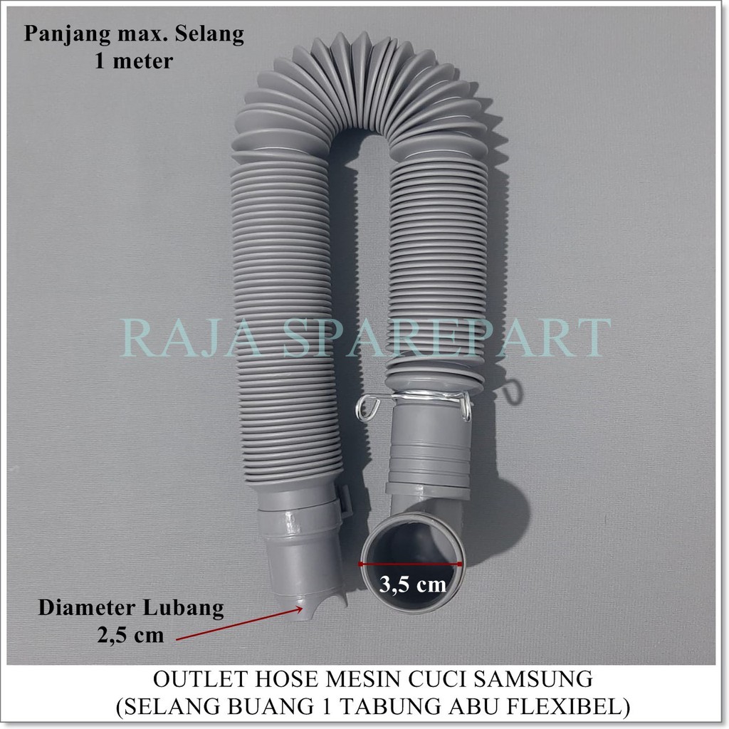 SELANG PEMBUANGAN 1 TABUNG (ABU2) / OUTLET HOSE/SELANG BUANG MESIN CUCI 1 TABUNG ABU 1,2M