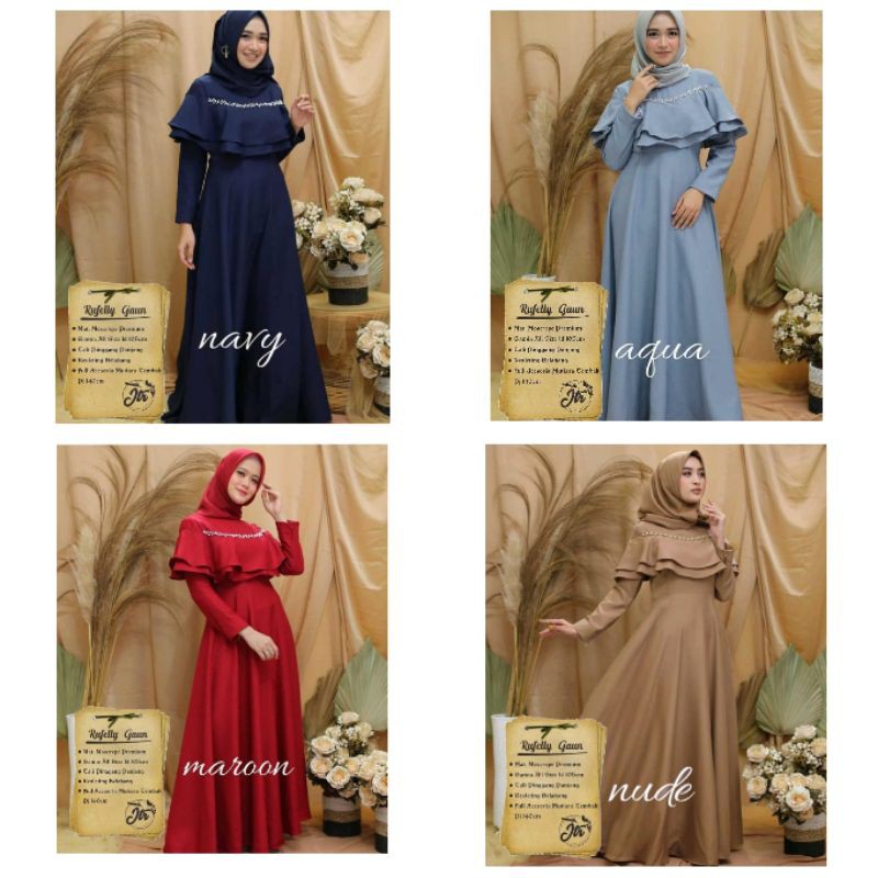 gamis pesta gamis modern gamis kondangan dress kondangan ootd rufelly gaun gamis Bridesmaids