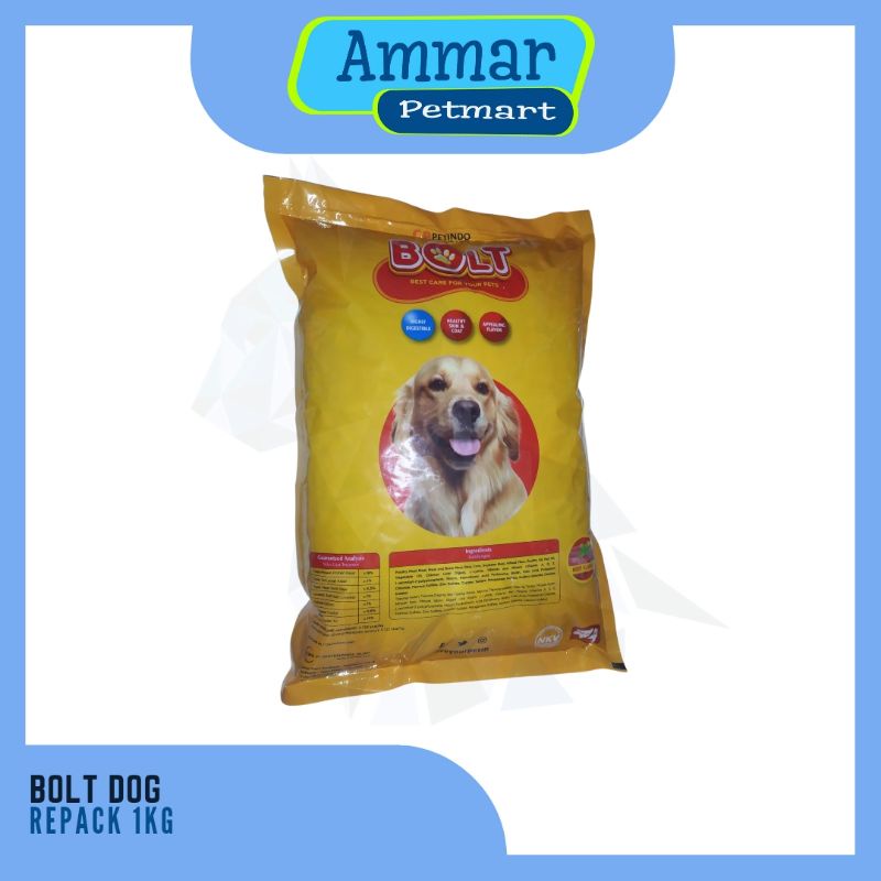 MAKANAN ANJING BOLT DOG 1KG|MAKANAN ANJING KERING MURAH