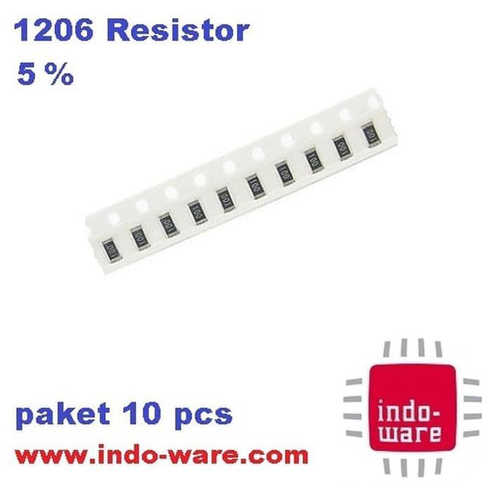 Jual 10 pcs R Resistor 1.8 Mega ohm smd 1206 1.8M 5 invepow21 Kualitas