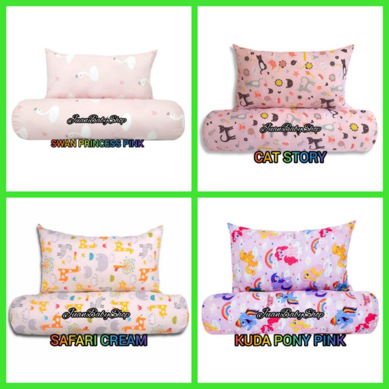 Bantal Guling Anak Perempuan Usia 1 - 8 Tahun / Bantal Anak / Guling Anak / Bantal Guling Anak motif karakter