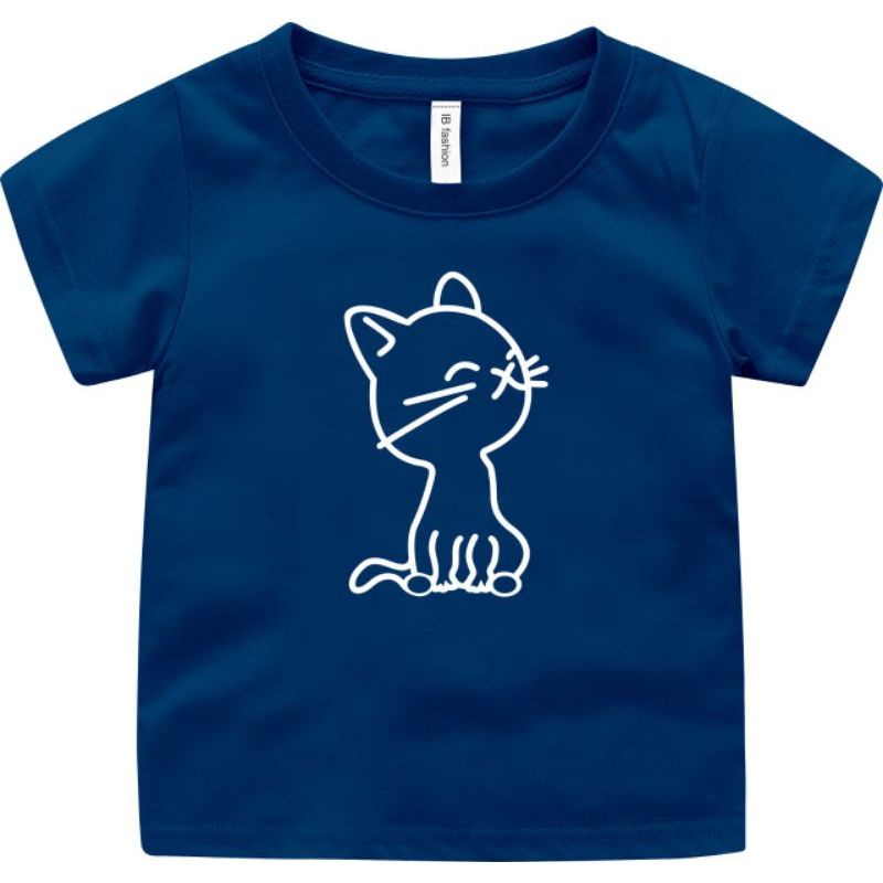 Kaos Baju Anak Perempuan Umjur 2 Sampai 15 Tahun Atasan Tshirt Cewe Murah Motif  Cute Cat Size S M L XL XXL Uxlo Fashion