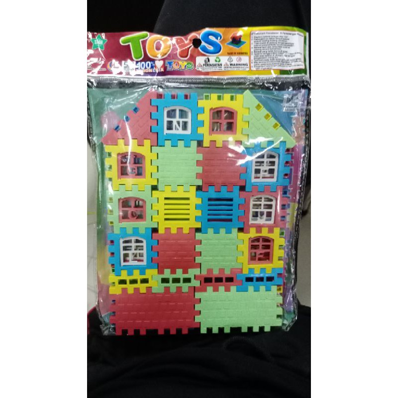 (Terima Cod)Mainan Anak Anak Funny Blocks Bangun Rumah Susun(Dikirim Dari Jakarta)