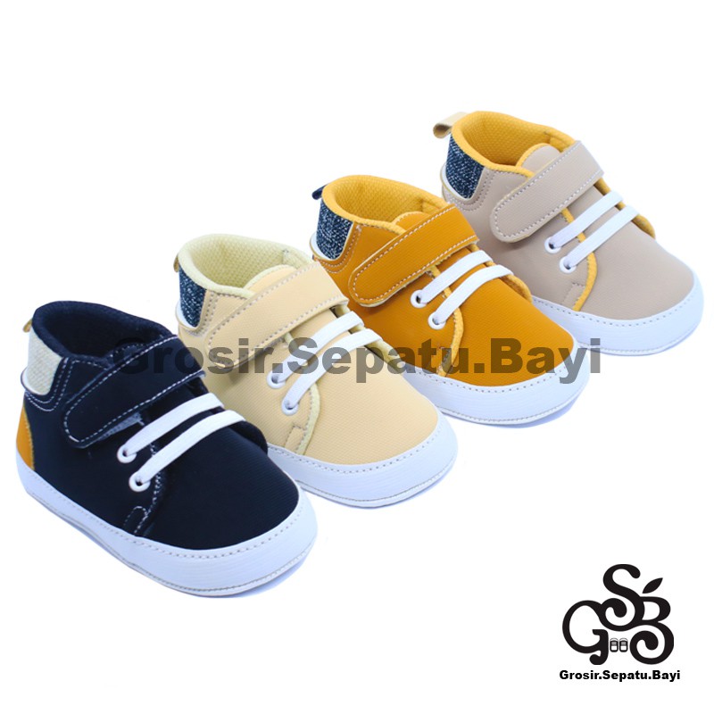 sepatu bayi baby shoes prewalker laki laki perempuan umur 2 - 14 bulan model Basket Case