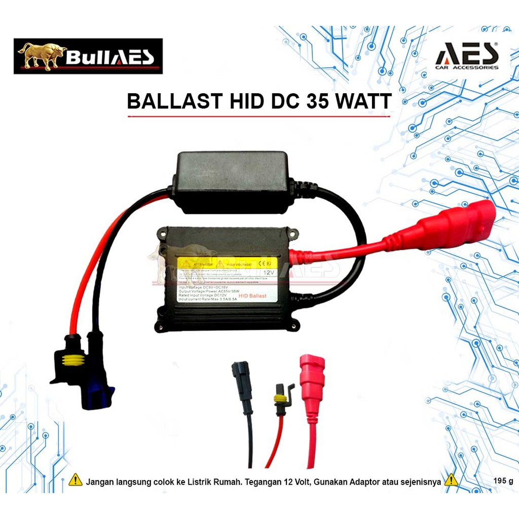 Balast Hid 35 Watt Standar AES DC XENON Balast Hid 35 W Merk AES V1025