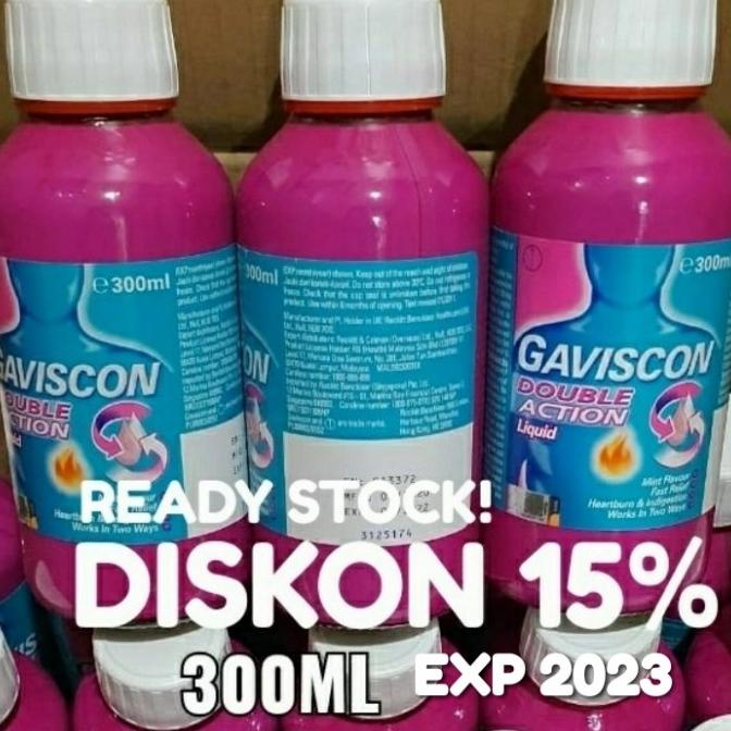 [[ Eferiusaya ]] GAVISCON double action liquid 300ml original import READY