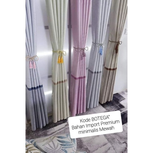 Gorden pintu/Gorden jendela minimalis salur botega import mewah