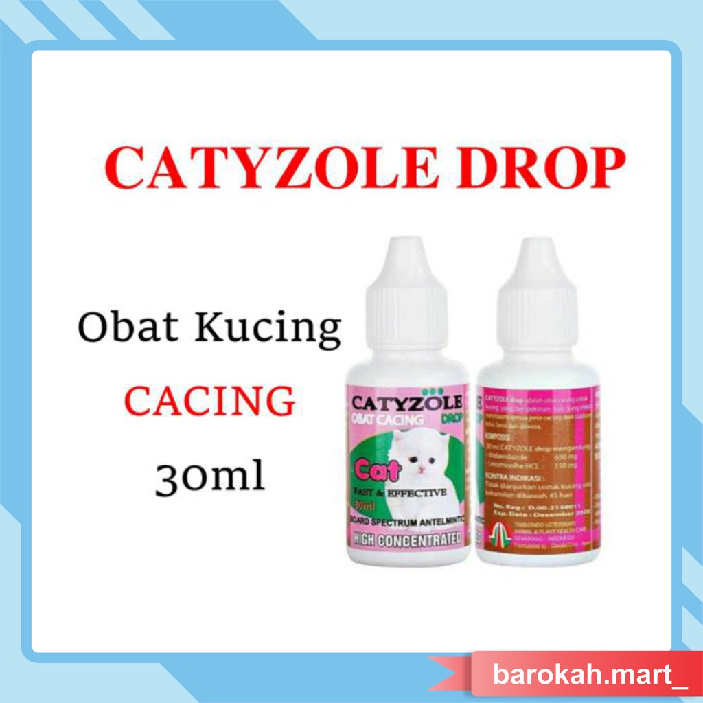 Catyzole Obat Cacing Kucing Ampuh - Catyzole Drop 30ml