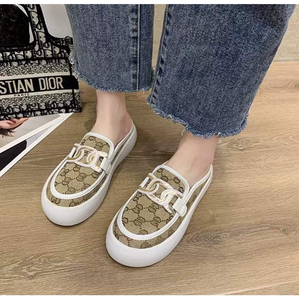 [✅BISA COD] 10114 SANDAL WANITA IMPORT SELIP SOL TEBAL CHAIN (REAL PICTURE)