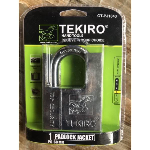 TEKIRO GEMBOK JAKET 60 MM PADLOCK JACKET GEMBOK PENGAMAN