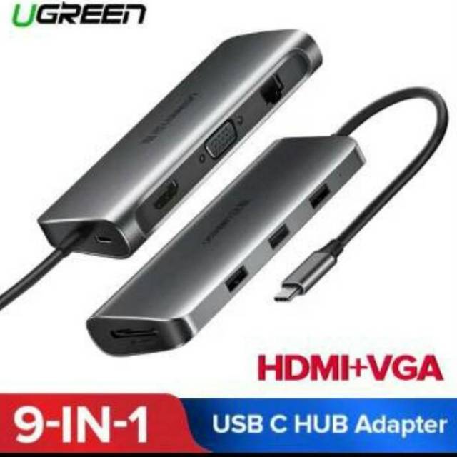 Ugreen 6 7 9 10 in 1 Hub - Ugreen All in One PD Charger Hdmi Vga Lan Ethernet Usb 3.0 Original