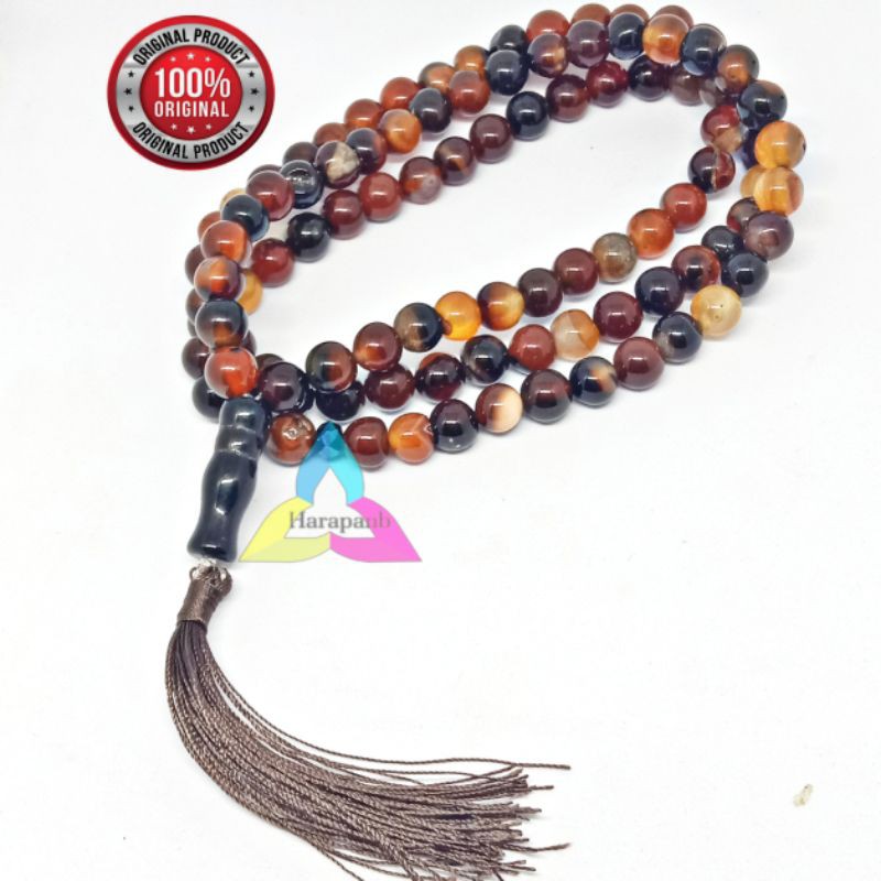 TASBIH BATU AKIK YAMAN ASLI ISI 99