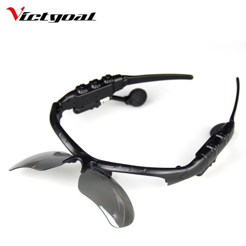 VICTGOAL Kacamata Polarized Earphone Bluetooth dengan 5 Lensa V9100 HITAM