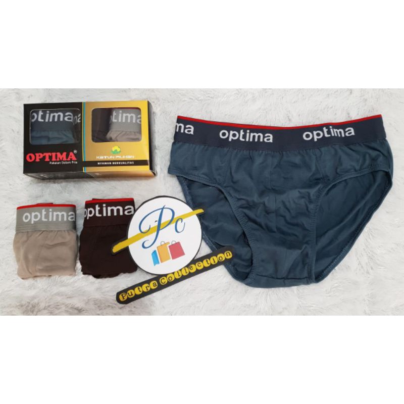 CD OPTIMA/Celana Dalam Pria OPTIMA 1818 ORIGINAL Karet Boxer  Isi 3 Pc/CD OPTIMA