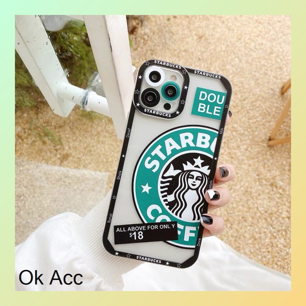 FH26 Softcase Shockproof Protection starbucks black Xiaomi Redmi 9 Prime 9A 9i 9C 9T Note 8 Pro 9 Poco M3 X3 Pro, Samsung A02/M02 A02s/M02s A10 A10s A11/M11 A12 A20/A30/M10s A20s A21s A50 A50s A30s J2 Prime