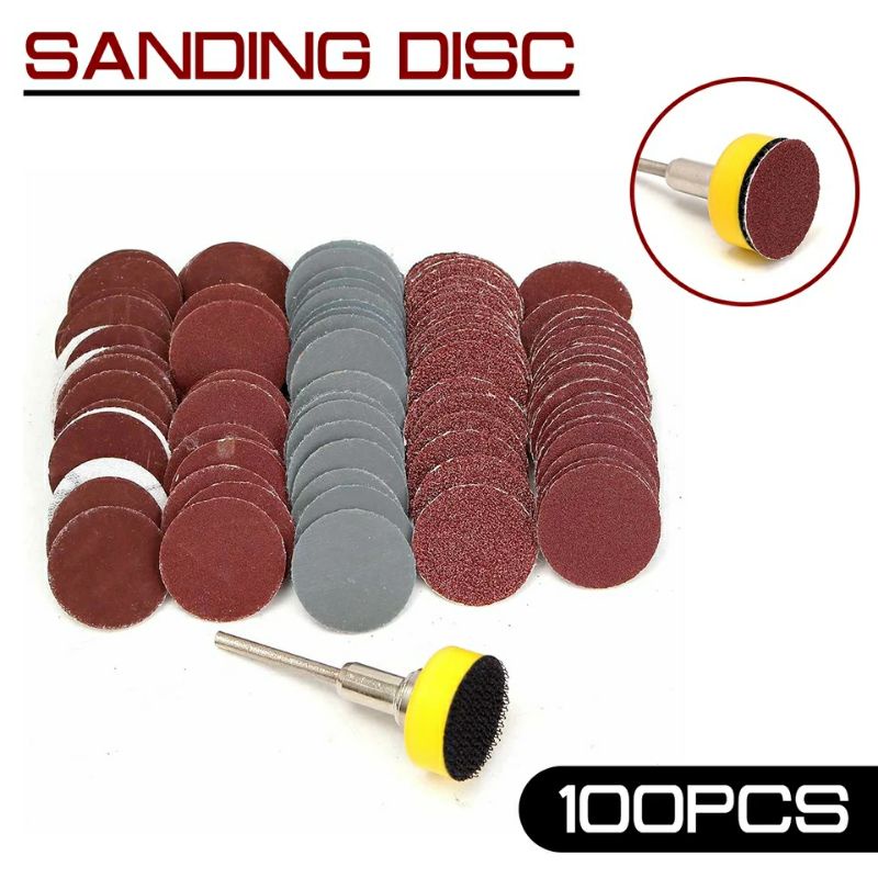 Set 100pcs Mata Bor Amplas Poles Mini Grinder Polishing Fiber Wheel Sanding Disc