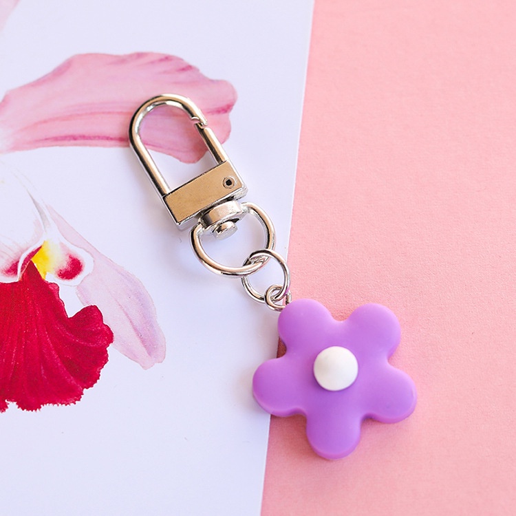 Korea Colored Flower Pendant Pottery Clay Flower Accessories Childlike Girl Heart Earphone Set Ornaments