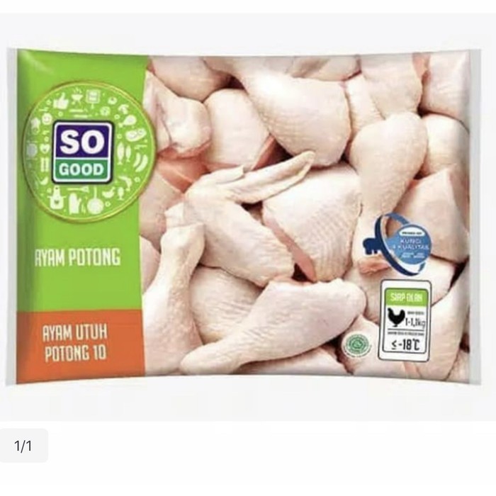 

SO GOOD AYAM POTONG UTUH 1 KG ISI 10