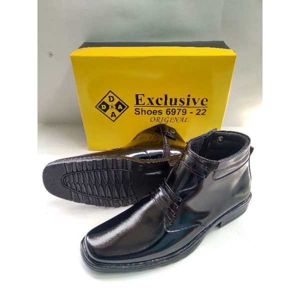 Sepatu PDH pria exclusive kilap tanpa tali kulit asli