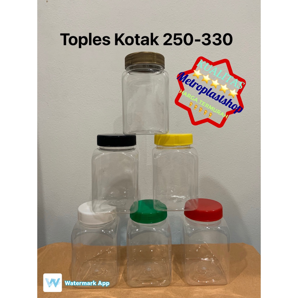 Toples sambel 250 ml 300 ml KOTAK besar Toples plastik 250 ml 300 ml Toples sambal 250 ml 300 ml