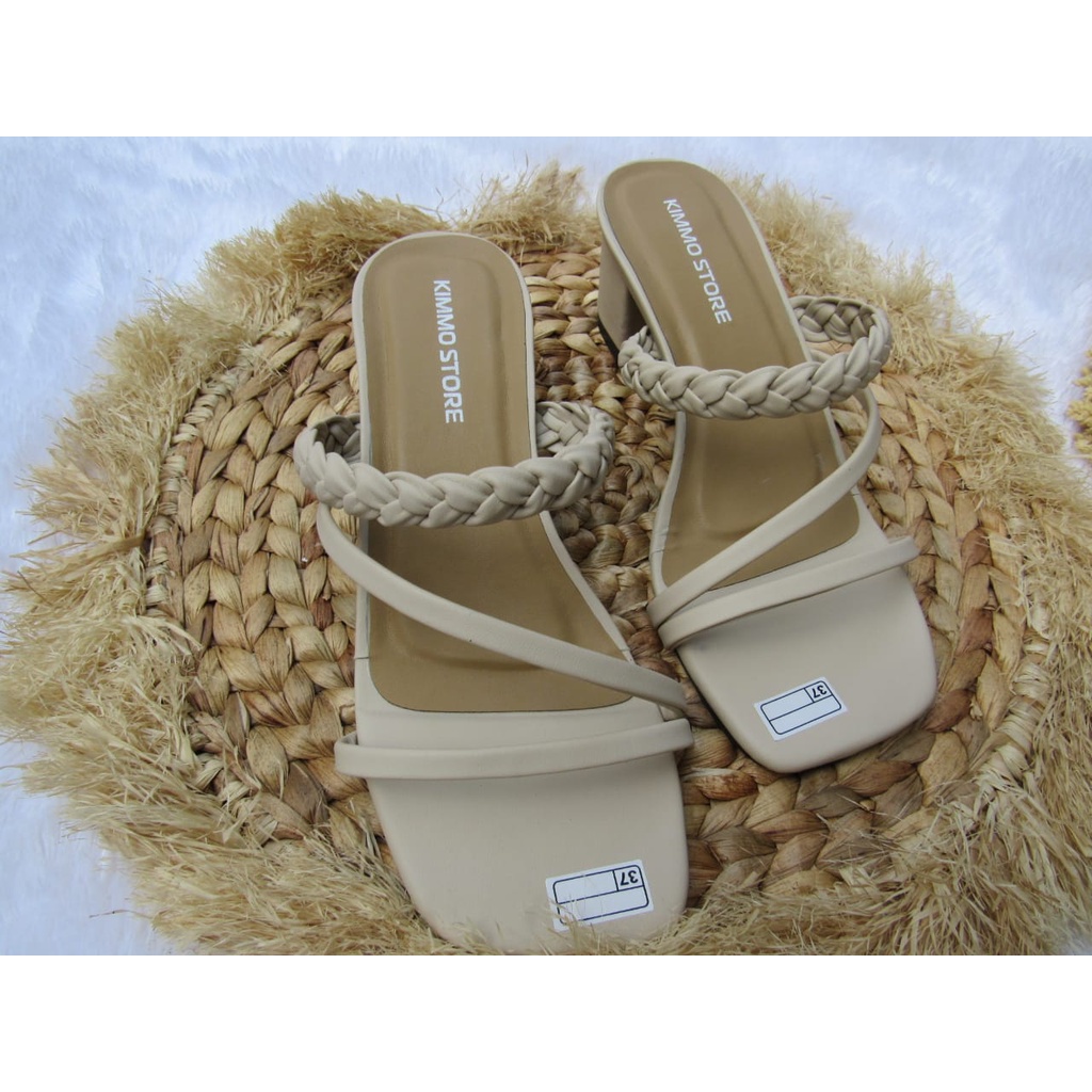 SANDAL WANITA HAK BUNGKUS HEELS 5 CM  KEPANG TALI AL-41