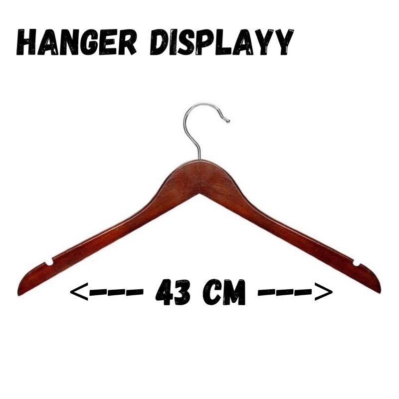 Hanger kayu Dewasa (Wood) warna Coklat / Gantungan baju